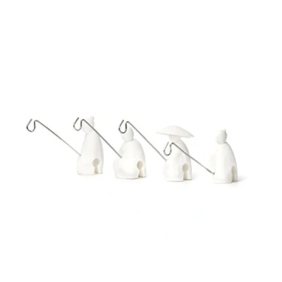 Imagen de KIKKERLAND CU127 Fisherman S/4 Soporte para té, Silicona, Blanco, 10.199999999999999 x 12.2 3 cm