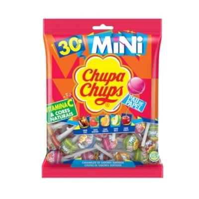 Imagen de Mini Chupa Chups Caramelo con Palo de Sabores Variados Bolsa 30 unidades 6 gr/ud