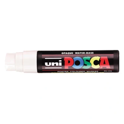 Imagen de Uni Rotulador POSCA PC 17K de punta extra ancha (Extra Ancho/Blanco)