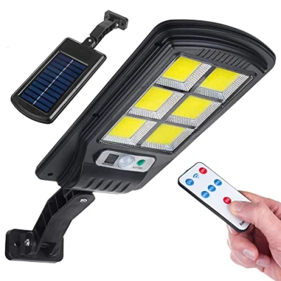 Imagen de Maclean Farola Solar con Sensor de Movimiento y Crepuscular IP54 4W 400 Lumen 6500K Mando a Distancia Lámpara Pared Exterior Iluminación