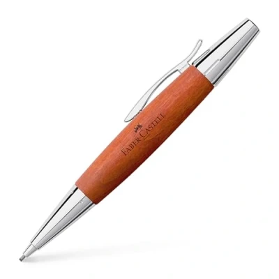 Imagen de Faber Castell 138382 Portaminas E motion, con cuerpo en madera de peral, mina 1.4 mm, graduación B, color marrón coñac