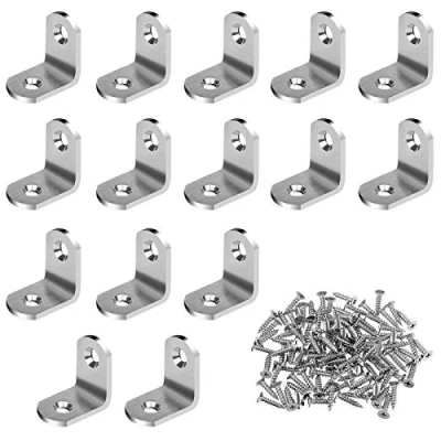 Imagen de Drado Pack de 10 Soportes Esquina, 30x30x2mm, Acero Inoxidable en Forma L Corner Brace, Soporte Angulo Recto con 20 Tornillos