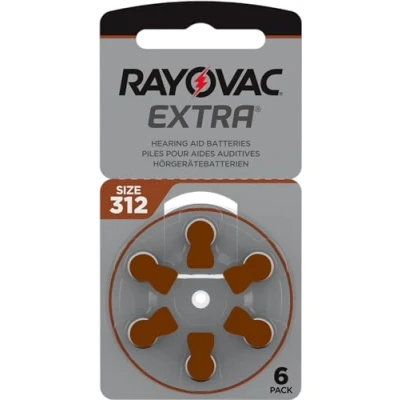 Imagen de Rayovac Extra Advanced 60 pilas con tecnología Active Core 312, la última generación de para audífonos