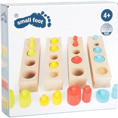 Imagen de Small Foot Juguete para Encajar y ordenar Distintos tamaños, Juego de Aprendizaje según la pedagocía Montessori, Contar medir, 10525