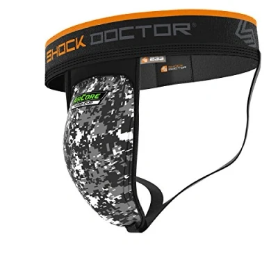Imagen de Shock Doctor Copa Dura o Suave Aircore Protector de Ingle atlético/Correa Deportista con, Hombres, Negro, XXL