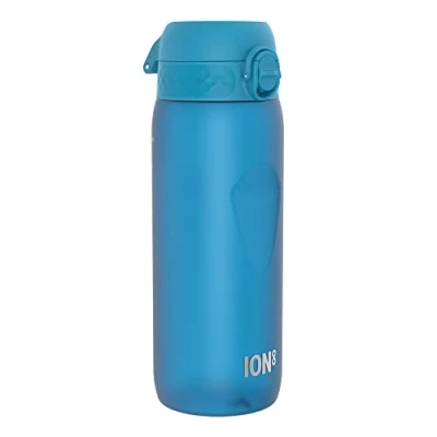 Imagen de Ion8 Botella de Agua, 750ml, Deportiva, a Prueba Fugas, Fácil Abrir, Cerradura Segura, Asa Transporte, Apta para Lavavajillas, Agarre Contorneado, Sin BPA, Neutro en Carbono, Azul