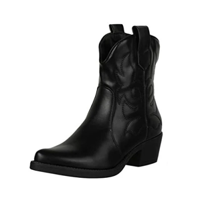 Imagen de Elara Botines Mujer Botas de Vaquero Chunkyrayan Negro 301 A31 Black 36