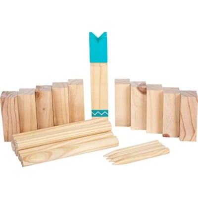 Imagen de small foot Juego Vikingo Kubb Compacto Active de Madera, Popular Exterior para Toda la Familia, 12401
