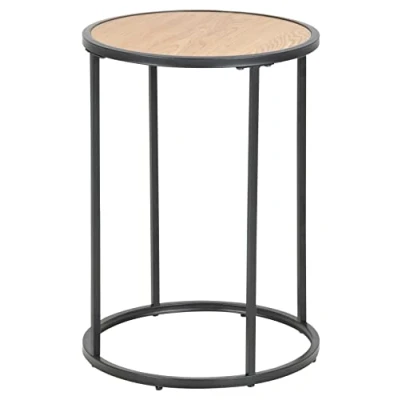 Imagen de AC Design Furniture Jörn Mesa Auxiliar, Madera Metal, Roble, H: 55 x B: 40 T: cm