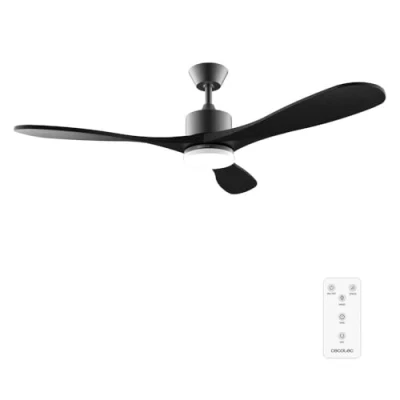 Imagen de Cecotec Ventilador de Techo con Mando a Distancia, Temporizador y Luz LED EnergySilence Aero 5290 Stone Pro. 35 W, Motor DC, 52&quot;, 3 Aspas, 5 Velocidades, Función Invierno, Gris