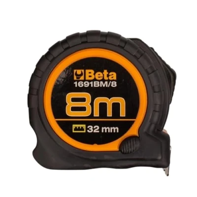 Imagen de Beta 1691BM/8 Cintas métricas carcasa bimaterial en ABS antichoque cinta de acero clase precisión II
