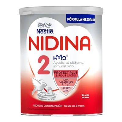 Imagen de Nestlé NIDINA 2 Leche de Continuación en polvo para bebés a partir los 6 meses, bote 800g