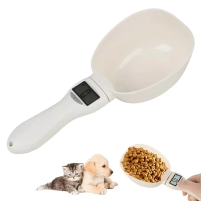 Imagen de Sporgo báscula digital precisa de 1 g: cocina 800 g con pantalla LCD, cuchara medidora extraíble para especias, harina, líquido, comida perros, especias mediana