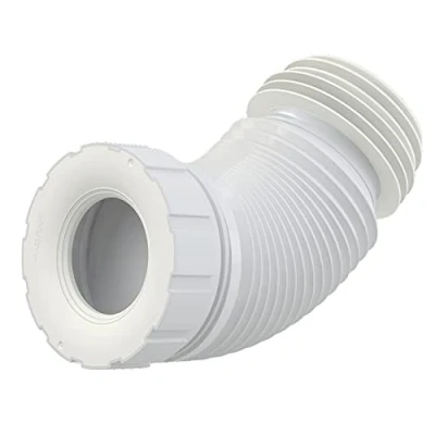 Imagen de Desagüe para inodoro (longitud de 200 a 520 cm, flexible), color blanco
