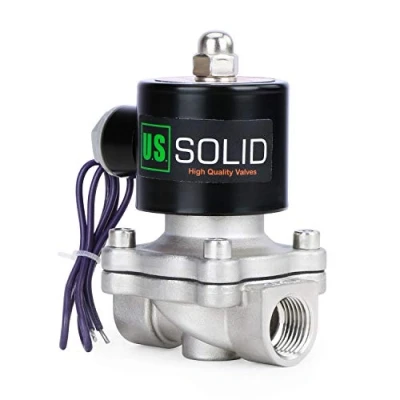 Imagen de U.S. Solid 12V DC 3/4&quot; G Válvula De solenoide eléctrica acero inoxidable Normalmente Cerrado Solenoid Valve Impulsado Directamente para Agua Aire Aceite Diesel Viton Material del sello