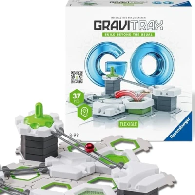 Imagen de Ravensburger GraviTrax GO Flexible Build, Sets de Inicio, Circuito Canicas para Niños, Juego Extensiones, Niños 8 Años o Más, Compatible con todos los