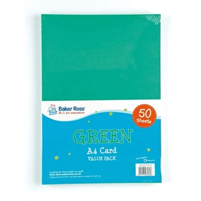 Imagen de Baker Ross Pack ahorro de cartulina colores A4 22 g/m2