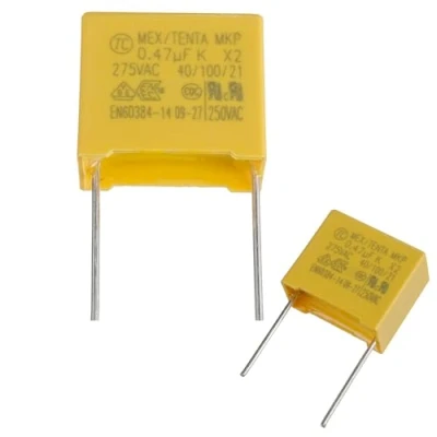 Imagen de BOJACK 470 nF 0.47uF 470J 275 V condensadores de seguridad MEX X2 MKP Supresión interferencia modo diferencial (paquete 20 piezas)