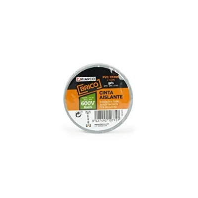 Imagen de MIARCO 10772 Cinta aislante de PVC Brico Gris 19mm x 10m