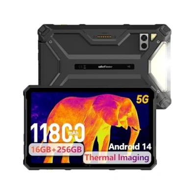 Imagen de Ulefone Armor Pad 4T Ultra 5G Tablet Todoterreno Android 14 con Cámara Térmica 10.36&quot; 2K FHD+ Tablet, Batería 10080mAh, 16GB+256GB/SD 2TB, IP68 50MP, Luz LED 1100 Potente, Dual SIM/5G WiFi/NFC