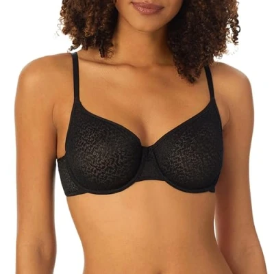Imagen de DKNY Sujetador Demi sin Forro de Encaje Moderno, Opaco, Negro, 95B para Mujer