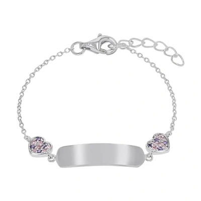 Imagen de Prinzessin Lillifee Hada Pulsera de identificación, Joyas para el brazo, con Sintetizador circonio, 12+2 cm, Púrpura, Corazón, Se presenta en un estuche regalo joyería, 2027208