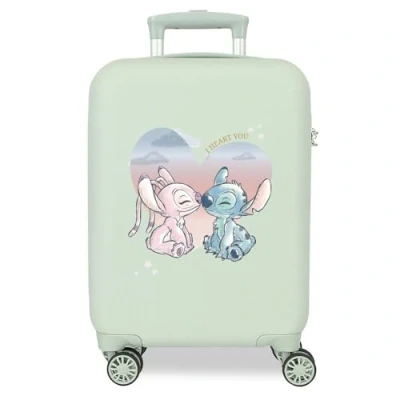 Imagen de Disney Joumma Adorable Stitch Maleta de Cabina Verde 33x50x20 cms Rígido 2 kgs Cierre combinación Lateral ABS 33L Equipaje Mano