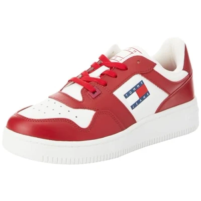 Imagen de Tommy Jeans Retro Basket Zapatillas, Hombre, Talla: 43, Medium red Zapatos
