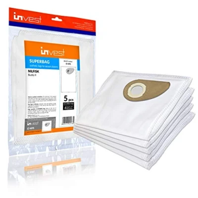 Imagen de Invest Bolsas de aspiradora adecuadas para NILFISK Buddy II 2 (5)
