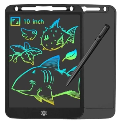 Imagen de JOEAIS Tableta de Escritura LCD 10 Pulgadas, Bloc Dibujo Electrónico Portátil para Aprender, Garabatear y Tomar Notas, Cumpleaños Niños Niñas (Negro)
