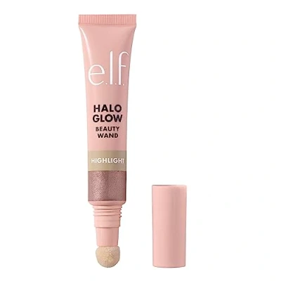 Imagen de e.l.f. Halo Glow Highlight Varita iluminadora líquida para piel luminosa y brillante, fórmula construible, vegana libre de crueldad, oro líquido