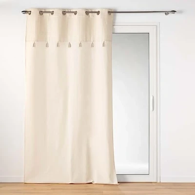 Imagen de Douceur d&#039;Intérieur Izigold Cortina, con Ojales, 140 x 240 cm, algodón y poliéster, Parte Superior Metalizada
