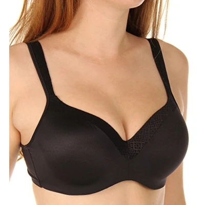 Imagen de Playtex Secrets Coverage Underwire, Balconette T Shirt Bra for Full Figures Sujetador, Opaco, Negro, 36D para Mujer