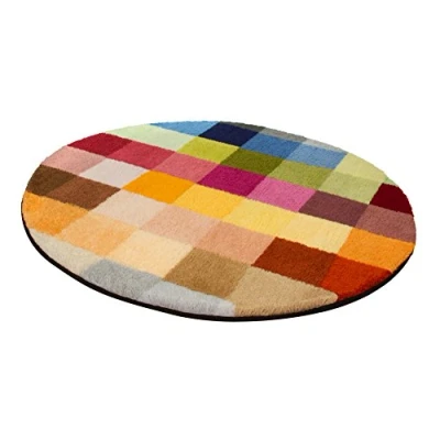 Imagen de Kleine Wolke Cubetto Alfombrilla de baño, poliacrílico, Multicolor, 90.0x90.0x3.0 cm