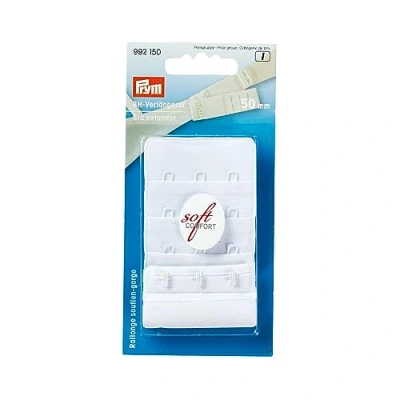 Imagen de Prym Alargador para Sujetadores (50 mm, 3 x Ganchos, Blanco, 1 Unidad)