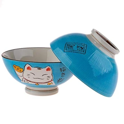 Imagen de lachineuse 2 cuencos para sopa o ramen, color azul