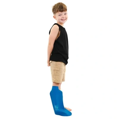 Imagen de Bloccs Funda impermeable para Pierna escayolada, natación, ducha y baño. Protector Estanco #CL78 S Unisex Niño Azul