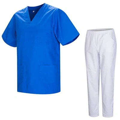 Imagen de MISEMIYA Uniforme Sanitario Unisex Uniformes Sanitarios MÉDICOS con Pantalon BLANCO 817 8312 M, Azul Royal