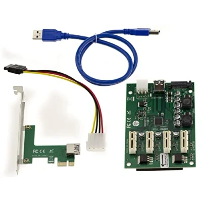 Imagen de Kalea INFORMATIQUE Placa de expansión para convertir un Puerto PCI Express x1 en 4 Puertos PCIe con chipset ASM1184e