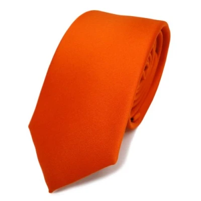 Imagen de TigerTie corbata estrecha naranja rojo monocromo poliéster