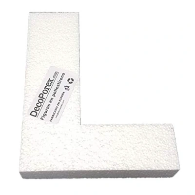 Imagen de Decoporex Letra L de poliestireno 20 cm Alto. expandido.