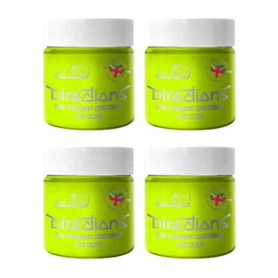 Imagen de 4 x La Riche Directions Semi Permanent Hair Color Bote de 100 ml (Fluorescent Lime)