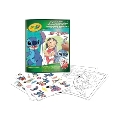 Imagen de CRAYOLA, Álbum para Colorear con Pegatinas Lilo&amp;Stitch, 32 páginas y 4 Hojas de Incluidas, 04 0900G