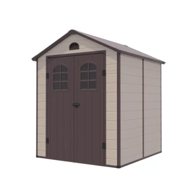 Imagen de Gardiun Caseta de Resina Alessia A 3,57 m² 188x190x225 cm con Suelo y Ventanas Beige