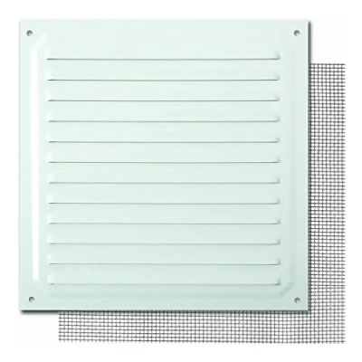 Imagen de Brinox B73040D Rejilla con mosquitera (20 x 20 cm) color lacado blanco