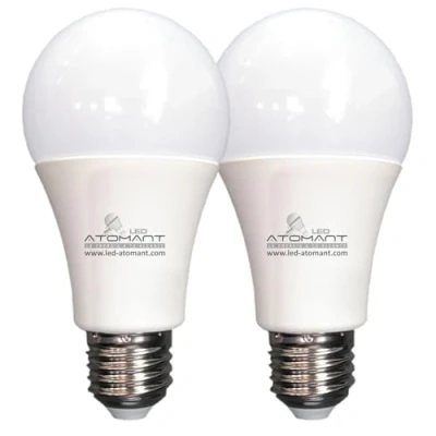 Imagen de LED ATOMANT Pack 2x Bombilla E27 A60 10W. Color Frio (6500K). 820 Lumenes. Casquillo grueso.
