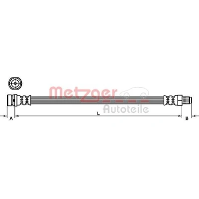 Imagen de METZGER 4111214 Latiguillos de Freno 422 FORD: C Max 2