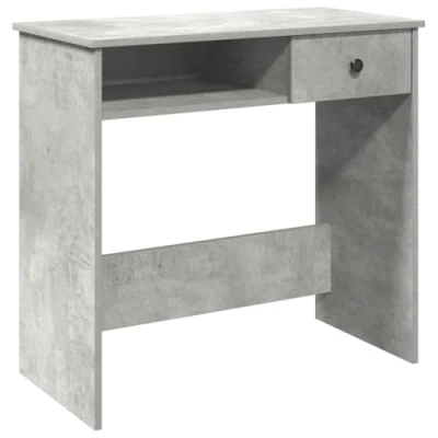 Imagen de vidaXL Escritorio de Madera contrachapada Gris hormigón 80x40x75 cm