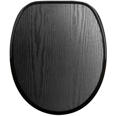 Imagen de Sanilo Tapa de inodoro con sistema bajada automático, muchos asientos para WC nuevos a escoger, montaje sencillo, bisagras estables (Black Wood)