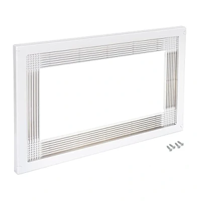 Imagen de Emuca 8061515 Marco para encastrar microondas en mueble de 60cm plástico blanco